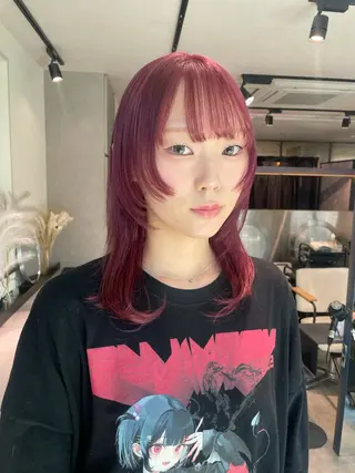 セミロング GO TODAY SHAiRE SALON 原宿本店所属・REINA/ブリーチ /ハイトーン/原宿のヘアスタイル