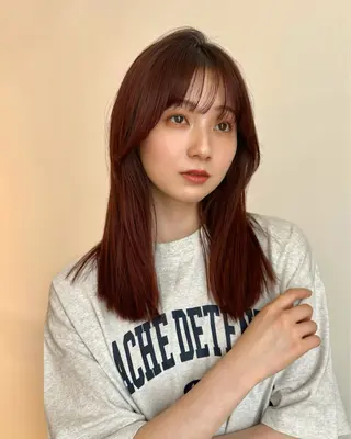 ロング カラー ヘアアレンジ Apero【アペロ】所属・パーマ/暖色/ボブ イワタテ🇰🇷のヘアスタイル
