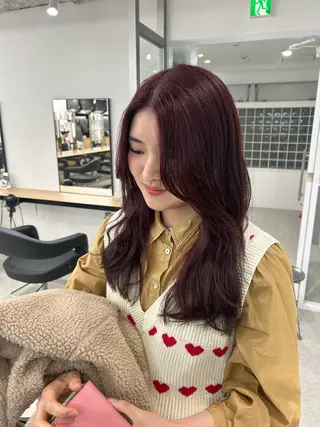 ロング カラー 愛結 暖色カラー🎀🩰のヘアスタイル