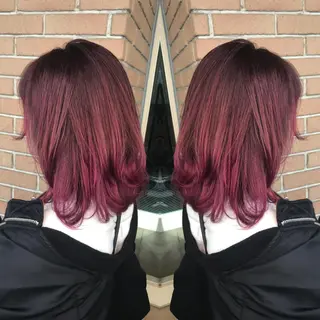 ミディアム カラー パーマ ヘアアレンジ キッズ ネイル マツエク・マツパ サロンドミルク 原宿のヘアスタイル