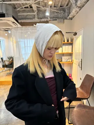 ミディアム カラー 林　蓮／レイヤー /透明感カラーのヘアスタイル