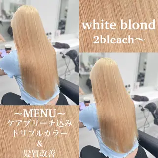 ロング カラー ハイトーン/ダブルカ ラー/RINKA🎀のヘアスタイル