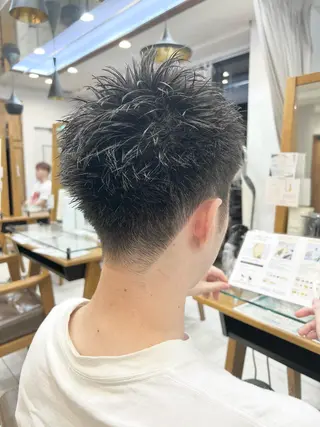 ショート メンズ スパイキー/韓国 パーマ/メンズ/直輝のヘアスタイル