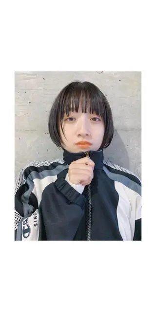 ショート カラー ボブパーマコテ巻き風 パーマNo1深江秀平のヘアスタイル