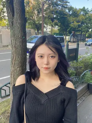 セミロング カラー メンズ／韓国レイヤー 石田晶人のヘアスタイル