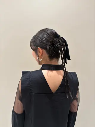 セミロング ヘアアレンジ 💗暖色/ブリーチ/ レイヤー/横浜/メイのヘアスタイル