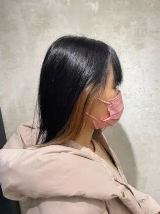 ミディアム カラー blanc hair 西中島MASARUのヘアスタイル