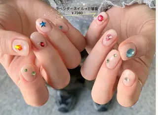 ネイル ラベンダー💖日暮里 ルル💖ネイルのネイルデザイン