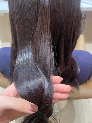セミロング カラー 山﨑 千尋のヘアスタイル