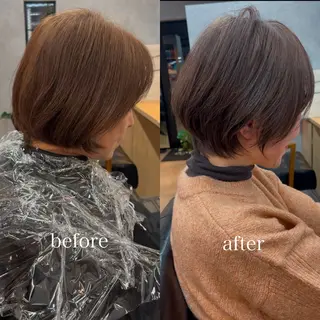 ショート 小山洋次/阪急茨木/ 透明感カラーショートのヘアスタイル