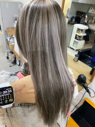 ロング カラー 銀座⚜️【脱白髪染め 美髪矯正】トグチのヘアスタイル