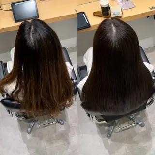 セミロング カラー 髪質改善ヘアケア 艶髪特化/上田のヘアスタイル