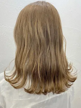 セミロング カラー 🧸艶々韓国ヘア 🧁mizunaのヘアスタイル