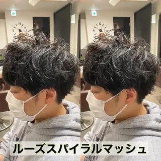 ショート パーマ メンズ ⭕️メンズパーマ⭕️ 山口　裕太郎のヘアスタイル