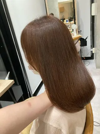 セミロング ✨色持ちの良い艶 カラー✨蟹江真世のヘアスタイル