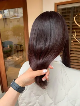 セミロング カラー ヘアアレンジ putri 川邉 優花のヘアスタイル