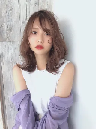 ミディアム 💗艶カラー💗 CECILのヘアスタイル