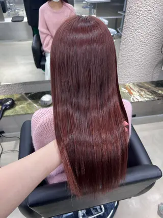 ミディアム カラー 紬/enne/ブリー チ/ハイトーンのヘアスタイル