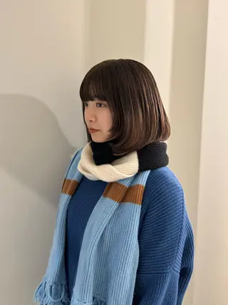 ミディアム カラー 内沼 恵留菜のヘアスタイル