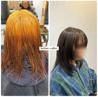 ミディアム カラー Ata.広尾 美容室所属・11月カットモデル 募集❗️junnaのヘアスタイル