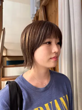 ミディアム カラー 透明感カラー/ハイト ーン/メイク/umiのヘアスタイル