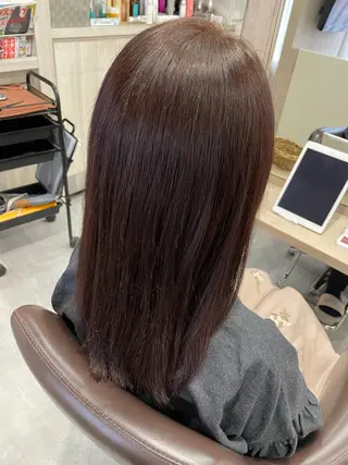 セミロング 永田 まどかのヘアスタイル