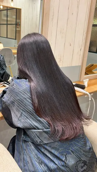 ロング ボブ/レイヤーボブ/ 髪質改善/梶川 夏季のヘアスタイル