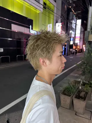 ショート カラー メンズ メンズ カラー特化/ カラー特化/池田海斗のヘアスタイル