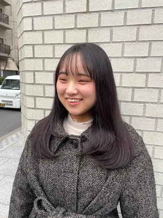 セミロング カラー パーマ ヘアアレンジ ERINA/レイヤー /梅田のヘアスタイル