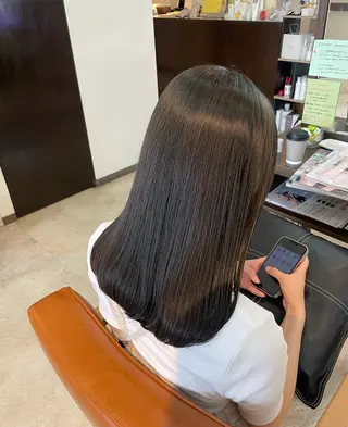 セミロング カラー hair salon charme大賀彩矢のヘアスタイル