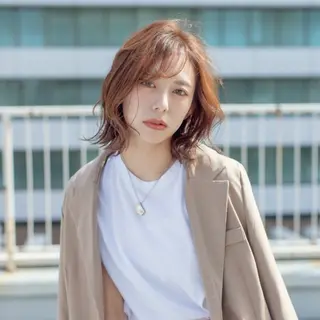 ミディアム カラー Yurika🕯️ 透明感カラー/ボブのヘアスタイル