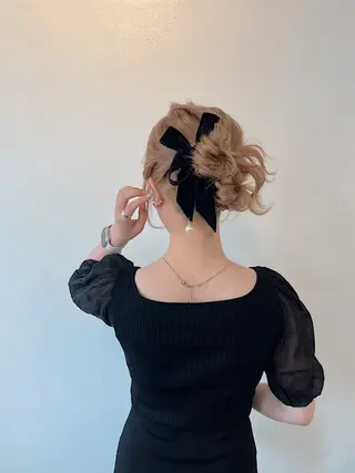 セミロング ヘアアレンジ h a k u 大倉 卓人のヘアスタイル