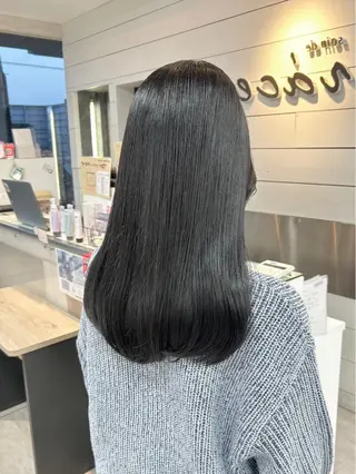 セミロング 縮毛矯正✖髪質改善 仁木伸明のヘアスタイル