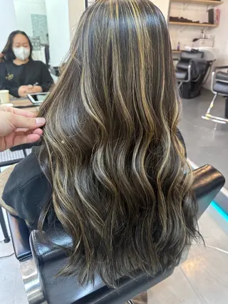 セミロング カラー ハイライト/髪質改善 ans/黒木 和大のヘアスタイル