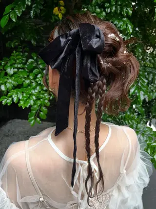 セミロング ヘアアレンジ ⭐️ アユミ⭐️のヘアスタイル