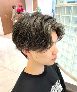 ショート カラー パーマ メンズ 【メンズ特化】 池田大成✂︎のヘアスタイル