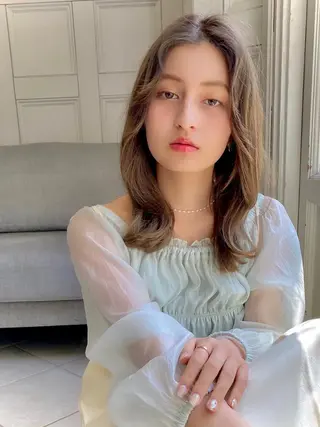 セミロング ♥️ボブ韓国風ヘア ♥️久保田夢美のヘアスタイル