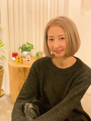 ミディアム カラー mu-kicii 三鷹店所属・撮影モデル募集中☆ オグリヤスエのヘアスタイル