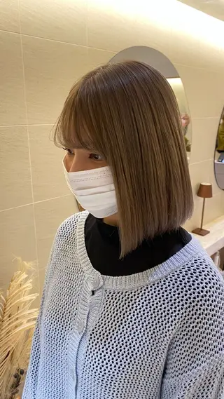 ミディアム カラー 《無料カットモデル / perm》ナミのヘアスタイル