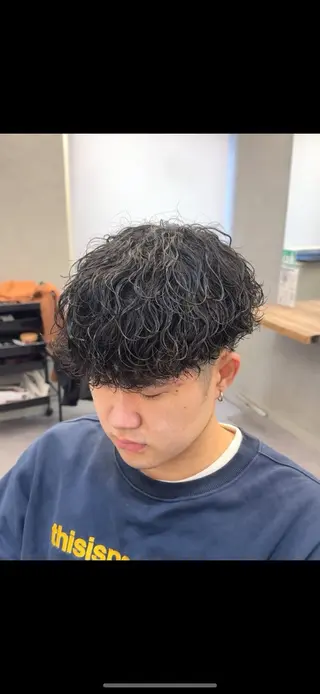 パーマ メンズ 浜野 泰斗のヘアスタイル