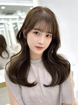 セミロング カラー MAEUL NAGOYA所属・前髪顔周り/レイヤー 韓国/桔川恒のヘアスタイル