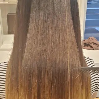 ロング パーマ 韓国レイヤー／髪質 改善カラー/れんのヘアスタイル