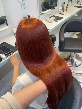 カラー 🇰🇷韓流暖色ヘア 🍒saaya🍒のヘアスタイル