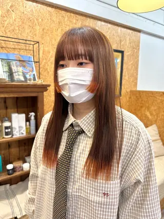 ロング カラー 🪭risa 暖色/レイヤー🪭のヘアスタイル