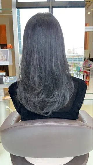 ロング カラー 野田阪神/レイヤー/ ハイライト/yuuのヘアスタイル