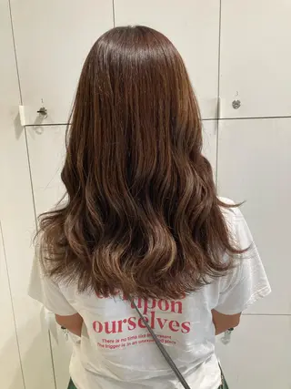 セミロング カラー 透明感カラー🫧 nanohaのヘアスタイル