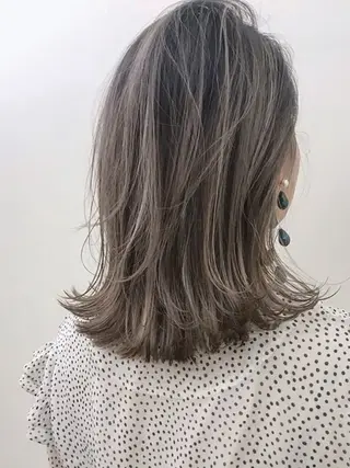ロング 髪質改善＆白髪ぼかし カラー♡店長みやけ♡のヘアスタイル