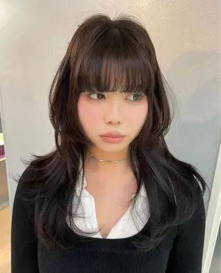 ロング カラー 無料カット/ハイ トーンカラー/きらのヘアスタイル