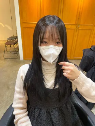 ロング カラー RIN／韓国ヘア レイヤーカットのヘアスタイル