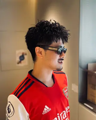 ショート メンズ スパイキーショート 大人パーマ 丸山のヘアスタイル